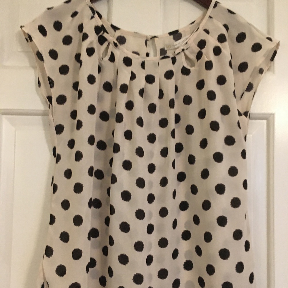 LC Lauren Conrad Polka Dot Blouse